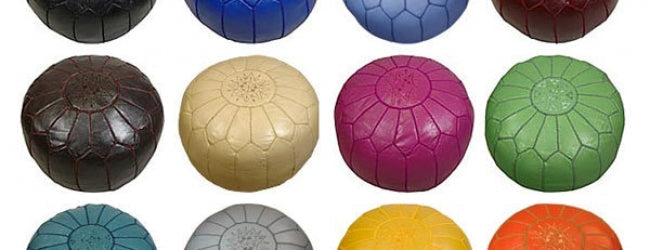 Poufs marocains en cuir faits à la main : un trésor culturel de Fès et de Marrakech