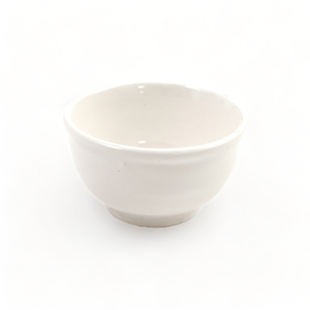 Small Colorful Glazed Bowls perfect for appetizers and snacks, available in six vibrant colors.WHITE