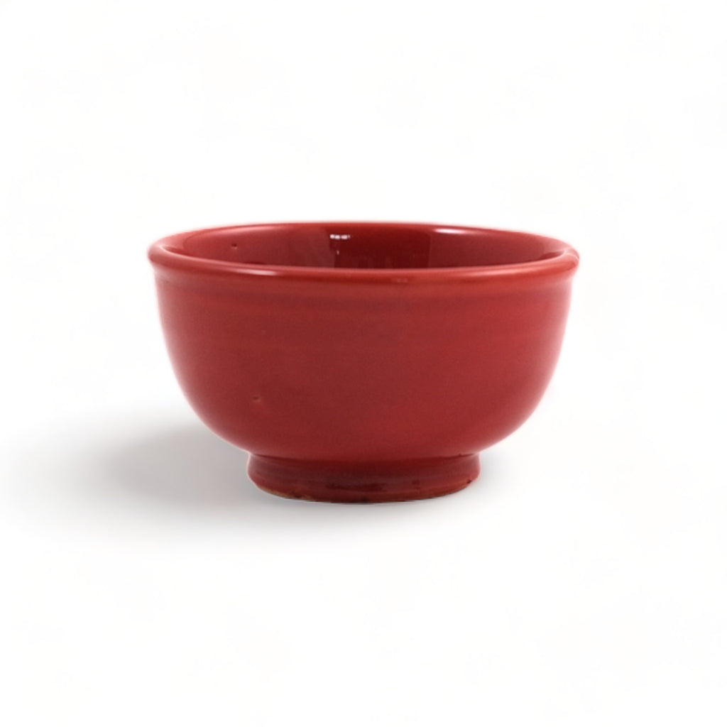 Small Colorful Glazed Bowls perfect for appetizers and snacks, available in six vibrant colors. RED