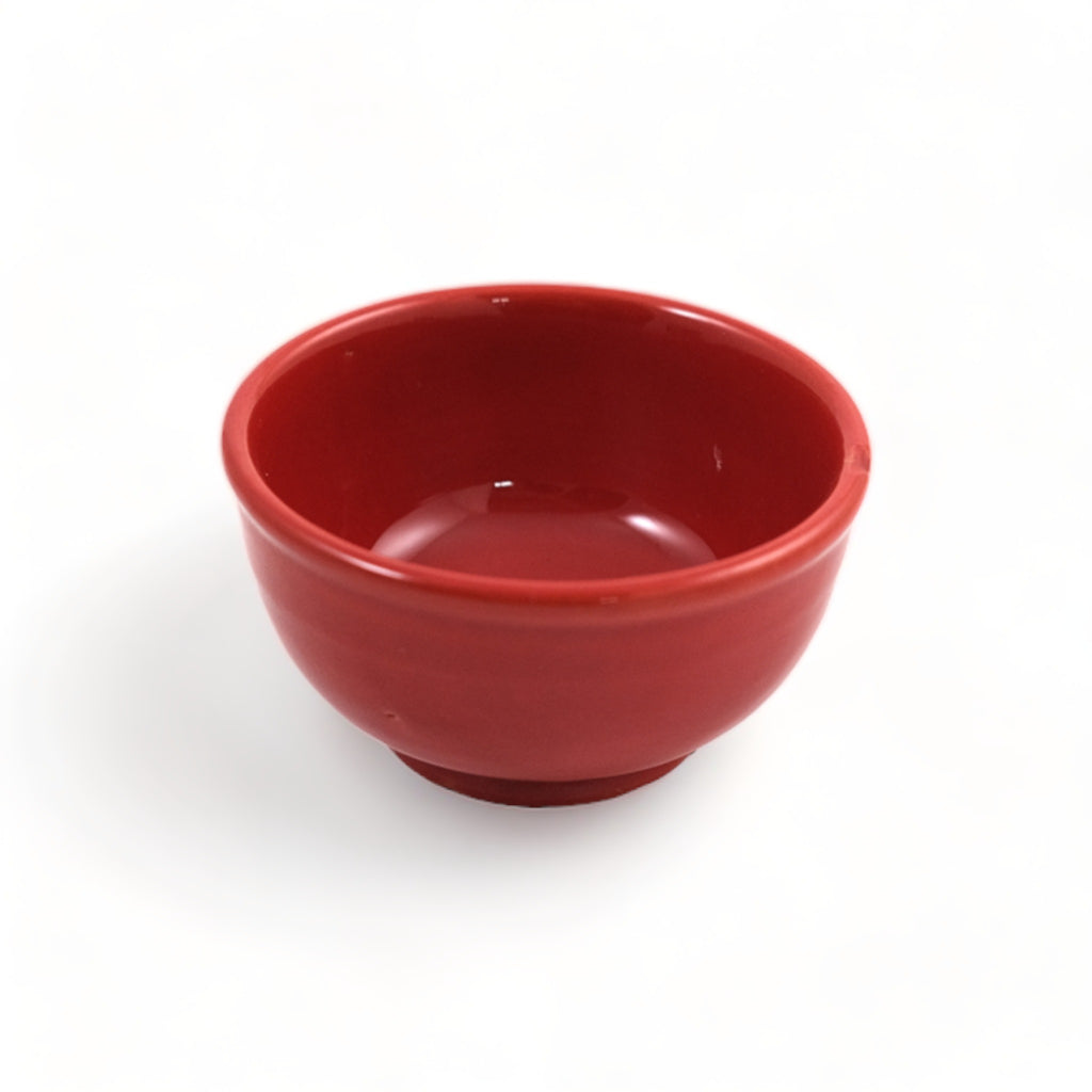 Small Colorful Glazed Bowls perfect for appetizers and snacks, available in six vibrant colors. RED