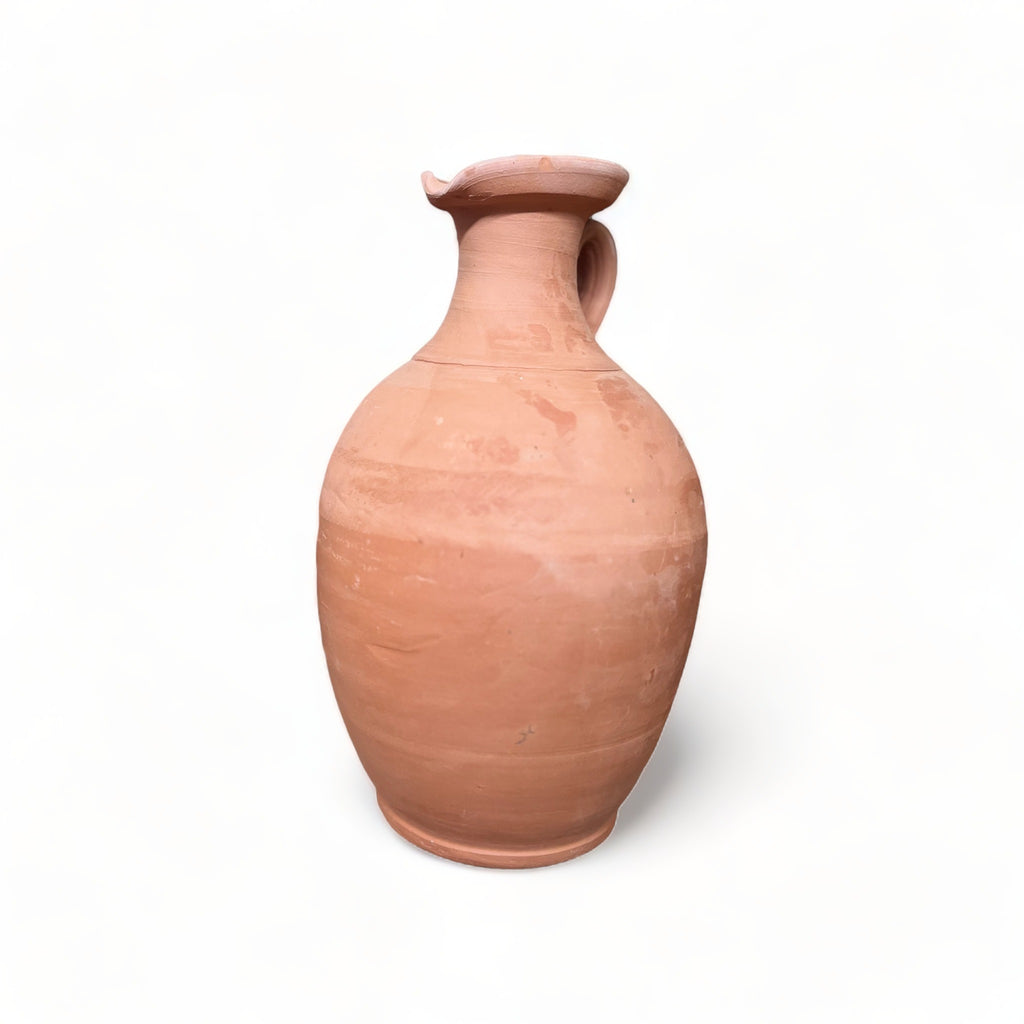 Traditional Moroccan Terracotta Water Jar - Authentic Earthenware Pichet