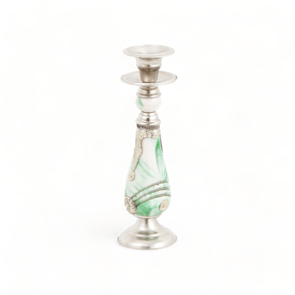 Morrocan-silver-candle-holder