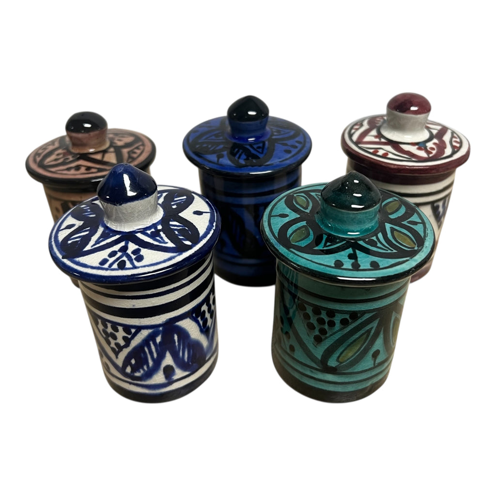 traditional-terracotta-moroccan-spice-container-dark-blue-geometric-pattern