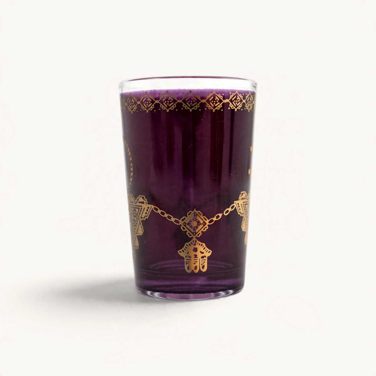 TUYYA Fibule Moroccan tea glass with traditional pattern, 6 oz