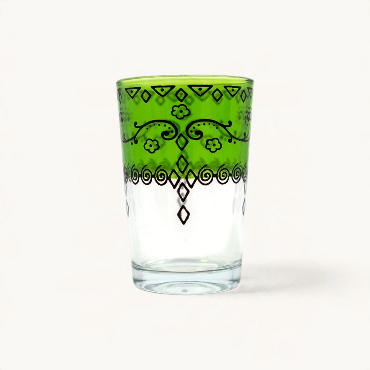 TUYYA Sonor Moroccan tea glass with traditional pattern, 6 oz