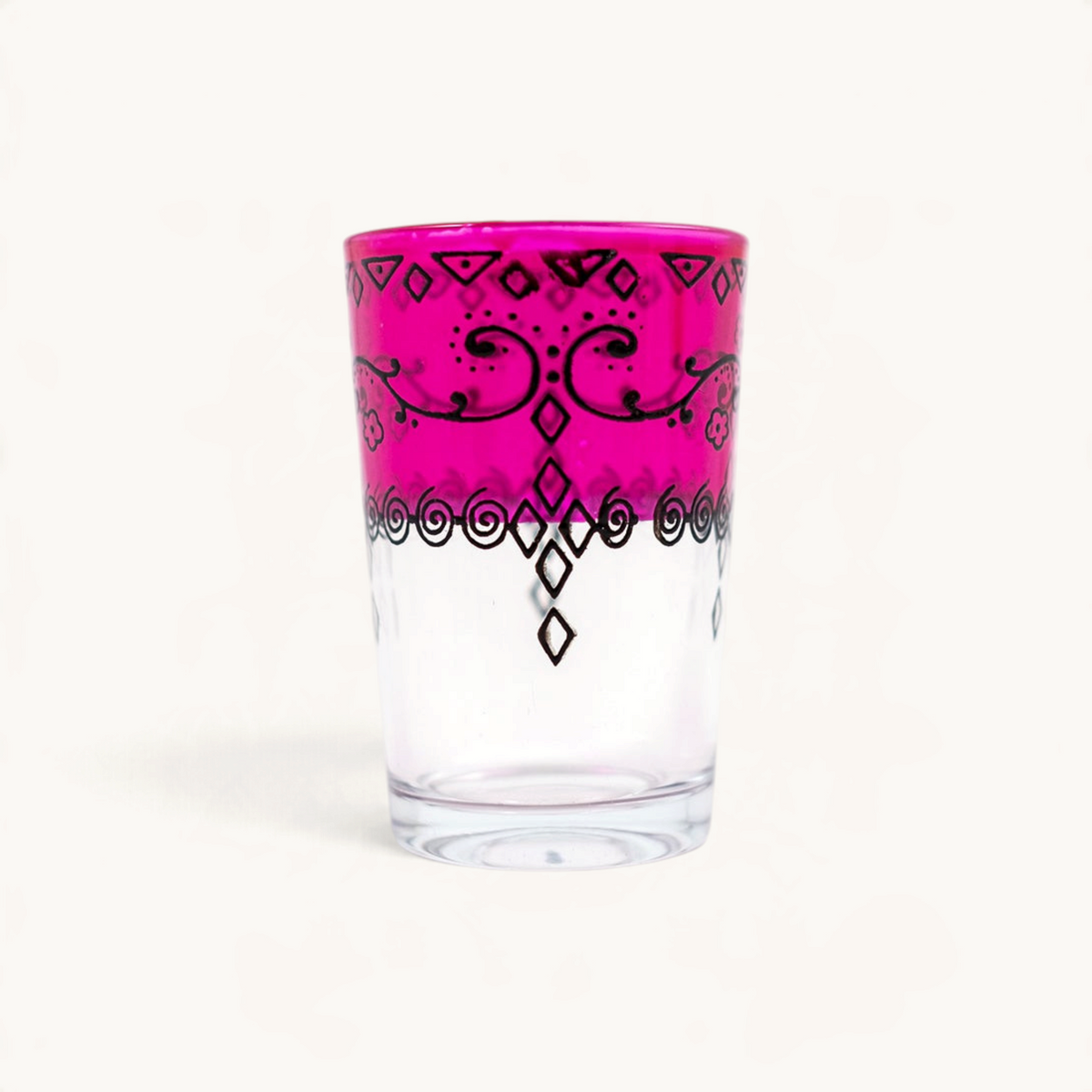 TUYYA Sonor Moroccan tea glass with traditional pattern, 6 oz