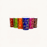 TUYYA Floral Moroccan tea glass with floral pattern, 4 oz