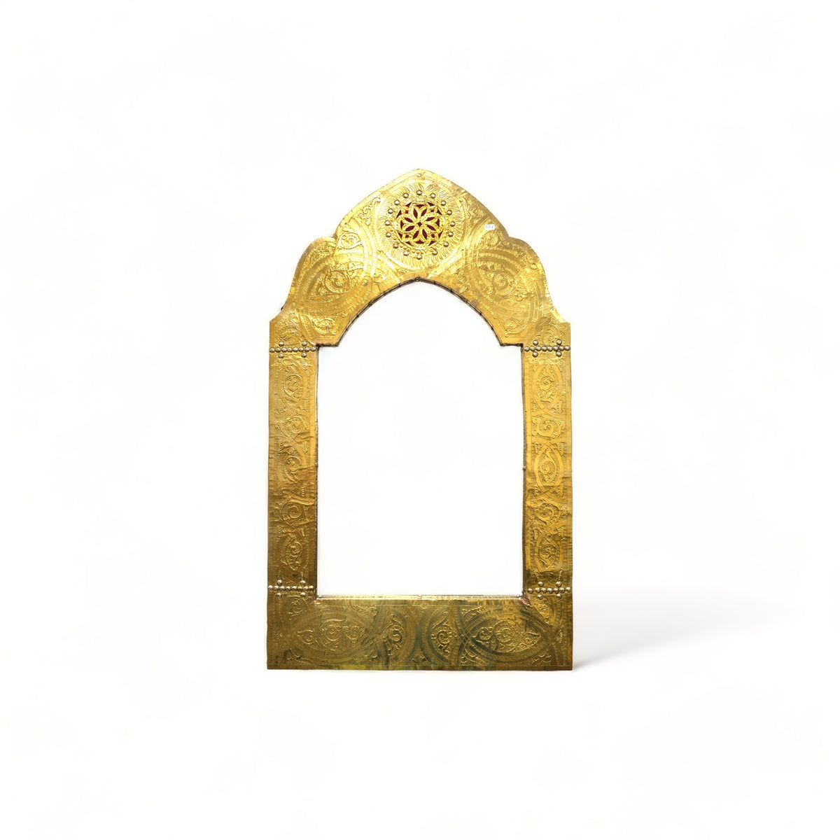 Moorish Syle Gilded Metal Wall Mirror