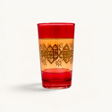 TUYYA Henna Berrad Moroccan tea glass with traditional pattern, 4 oz