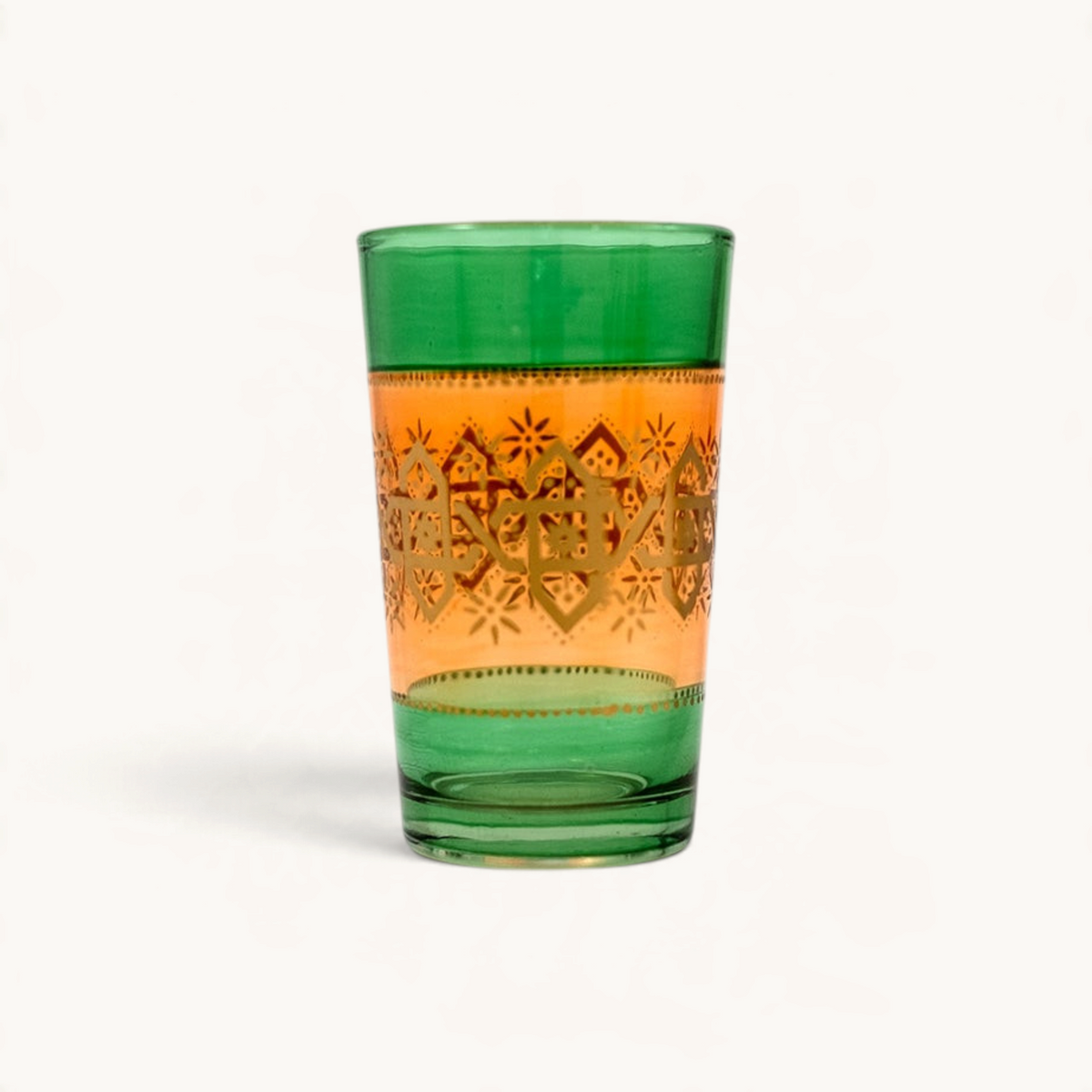 TUYYA Henna Berrad Moroccan tea glass with traditional pattern, 4 oz