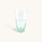 tuyya handblown Moroccan Beldi glass made from recycled clear glass with a traditional vintage design