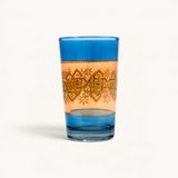 TUYYA Henna Berrad Moroccan tea glass with traditional pattern, 4 oz