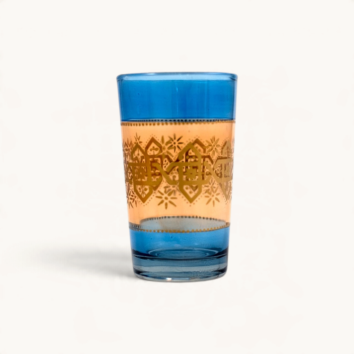 TUYYA Henna Berrad Moroccan tea glass with traditional pattern, 4 oz