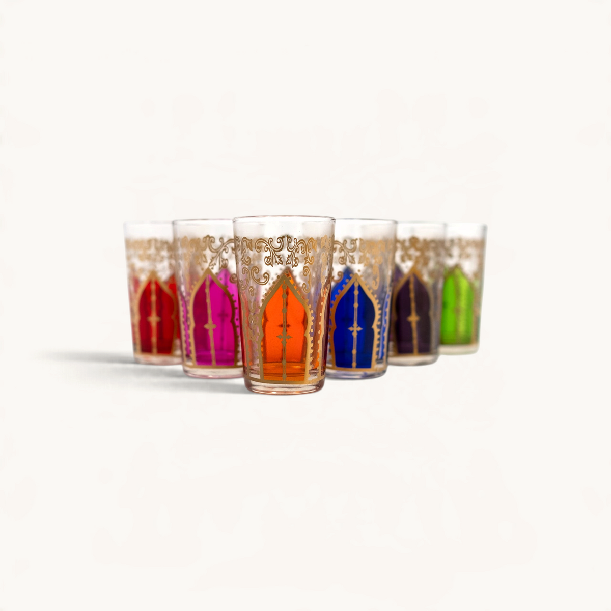 TUYYA Tamanssourt Moroccan tea glass with traditional pattern