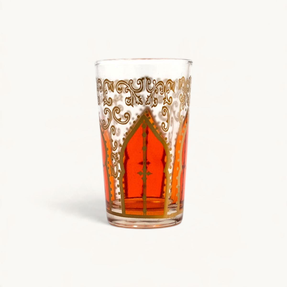 TUYYA Tamanssourt Moroccan tea glass with traditional pattern