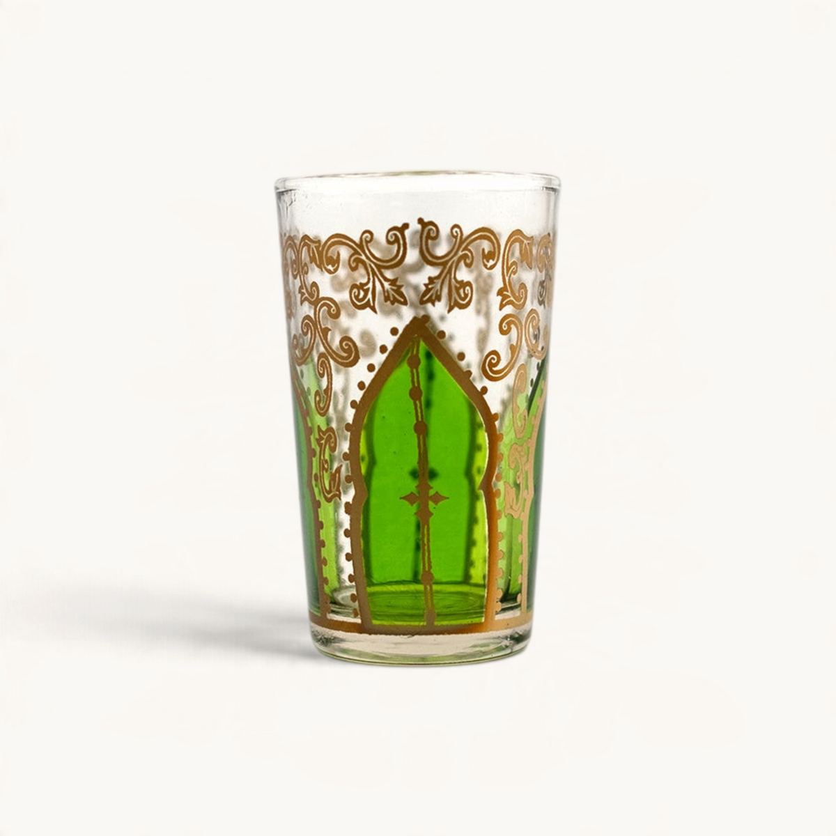 TUYYA Tamanssourt Moroccan tea glass with traditional pattern
