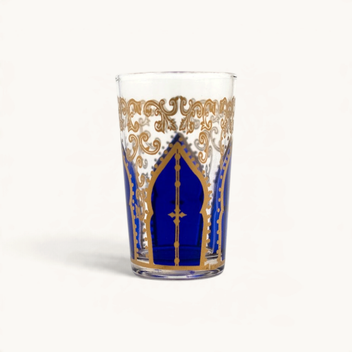 TUYYA Tamanssourt Moroccan tea glass with traditional pattern