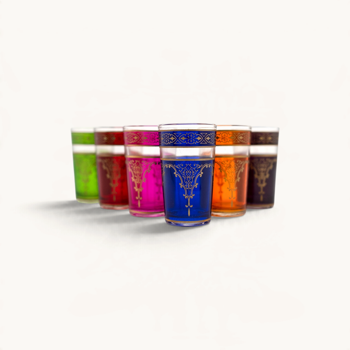 TUYYA handcrafted Andalousia Moroccan tea glass set, 4 oz