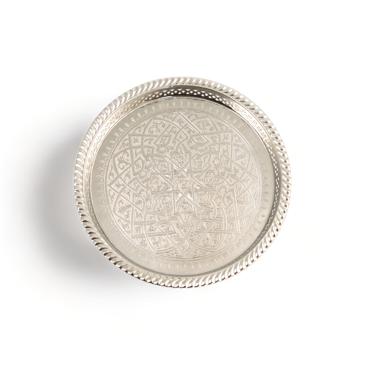 Moroccan tray supreme silverplated a