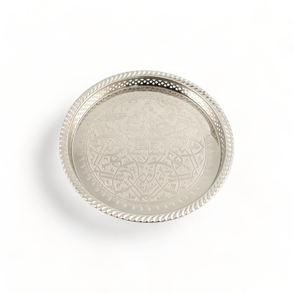 Moroccan tray supreme silverplated b
