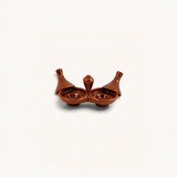 TUYYA handmade brown ceramic salt and pepper tajine set for condiments on a white background