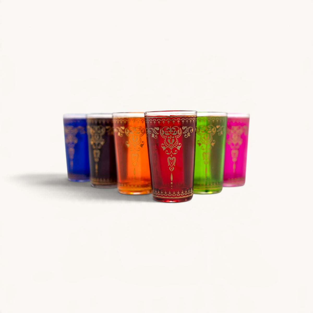 TUYYA Marjana Moroccan tea glass with traditional pattern, 4 oz