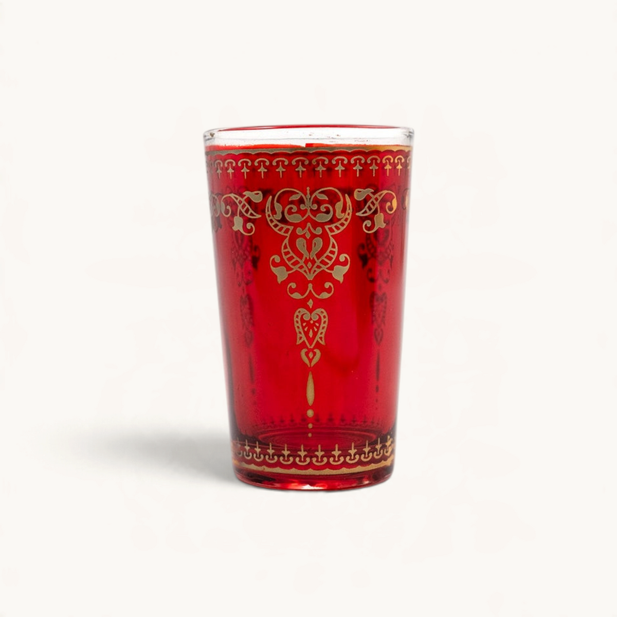 TUYYA Marjana Moroccan tea glass with traditional pattern, 4 oz