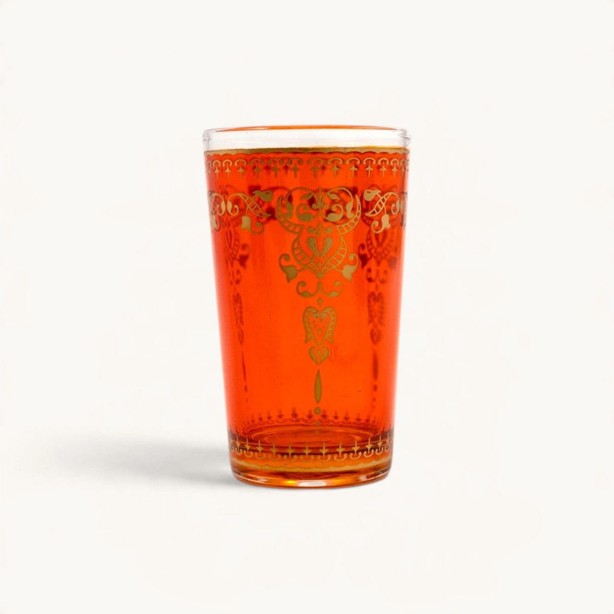 TUYYA Marjana Moroccan tea glass with traditional pattern, 4 oz