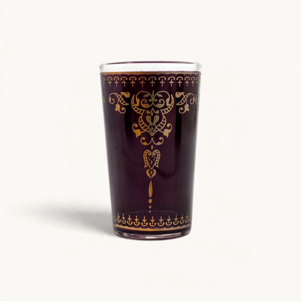 TUYYA Marjana Moroccan tea glass with traditional pattern, 4 oz