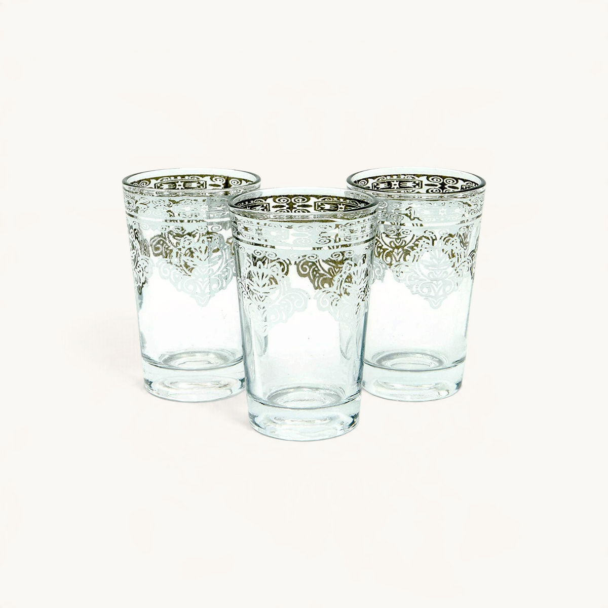 TUYYA silver-plated Moroccan tea glass, classic design