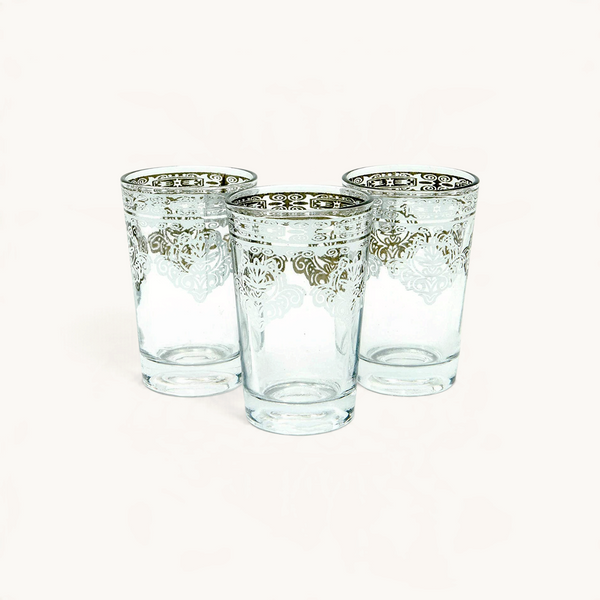 TUYYA silver-plated Moroccan tea glass, classic design