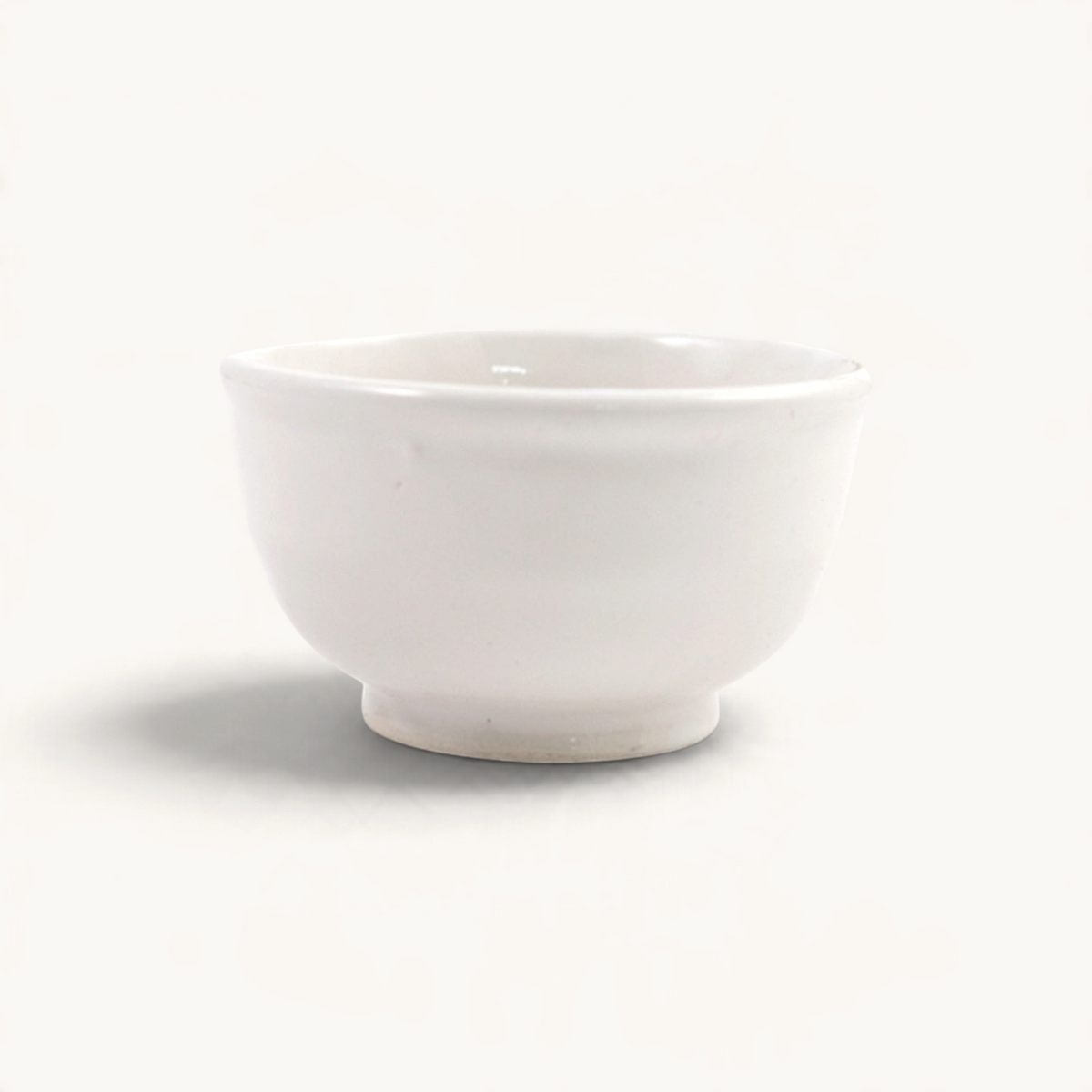 Small Colorful Glazed Bowls perfect for appetizers and snacks, available in six vibrant colors.WHITE