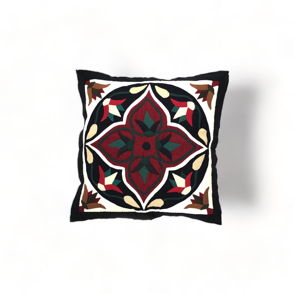 Paire de housses de coussin cousues à la main / Patchwork cousu à la main / Housse de coussin / Taie d'oreiller brodée colorée / Khayamiya égyptienne
