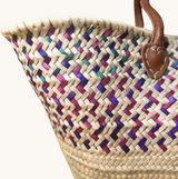 PANIER DE MARCHÉ BAHIA AVEC ANSES EN CUIR