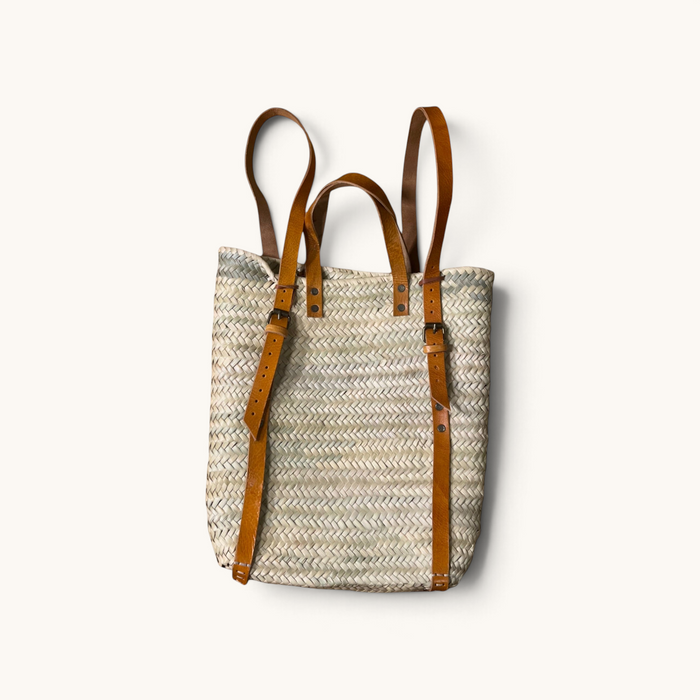 Nesrine - Moroccan Wicker Tote Bag and Backpack