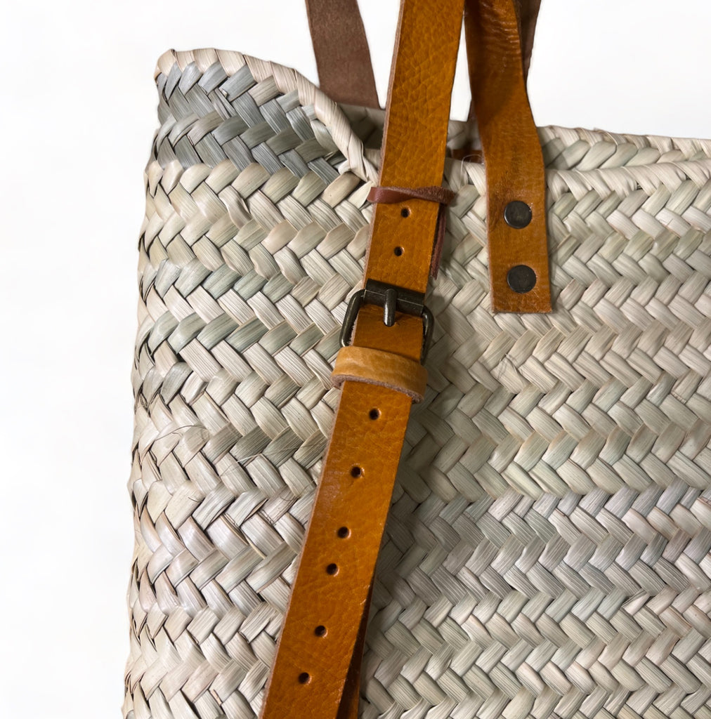 Nesrine - Moroccan Wicker Tote Bag and Backpack