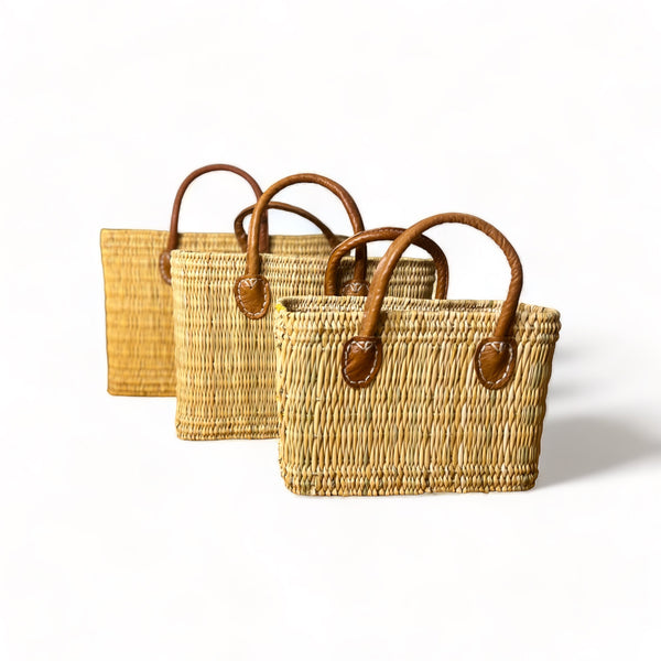 Yasmine - Structured Moroccan Wicker Basket in 3 Sizes