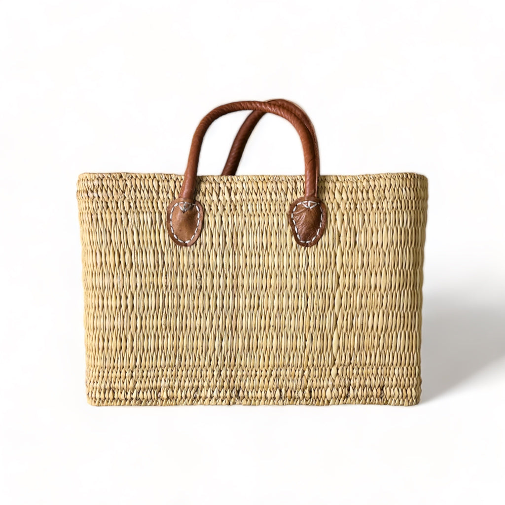 Yasmine - Structured Moroccan Wicker Basket in 3 Sizes