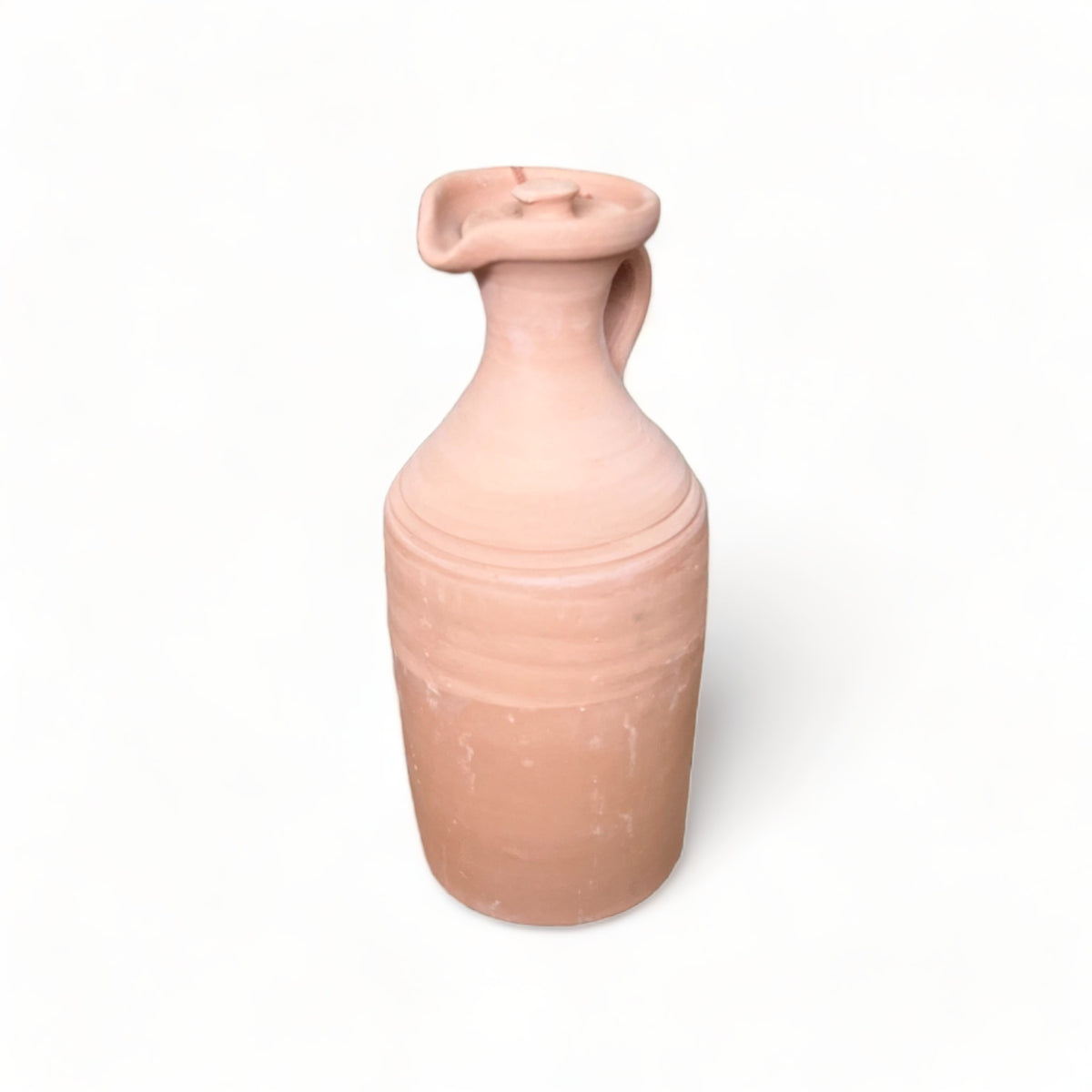 Berrada straight Moroccan terracotta water jar, medium size, handmade clay pitcher