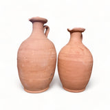 Berrada Moroccan terracotta water jar, traditional rounded pichet shape, medium and large sizes