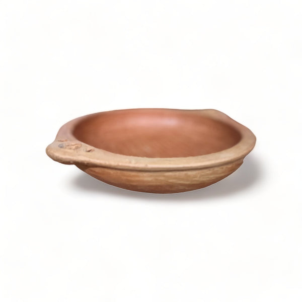 Authentic Moroccan Handcrafted Oued Laou Unglazed Clay Tapas Dish with Handles - Round
