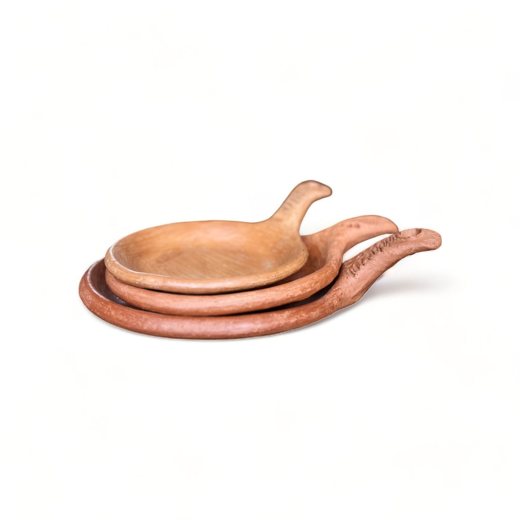 Traditional Moroccan Handcrafted Oued Laou Unglazed Clay Cooking Pan