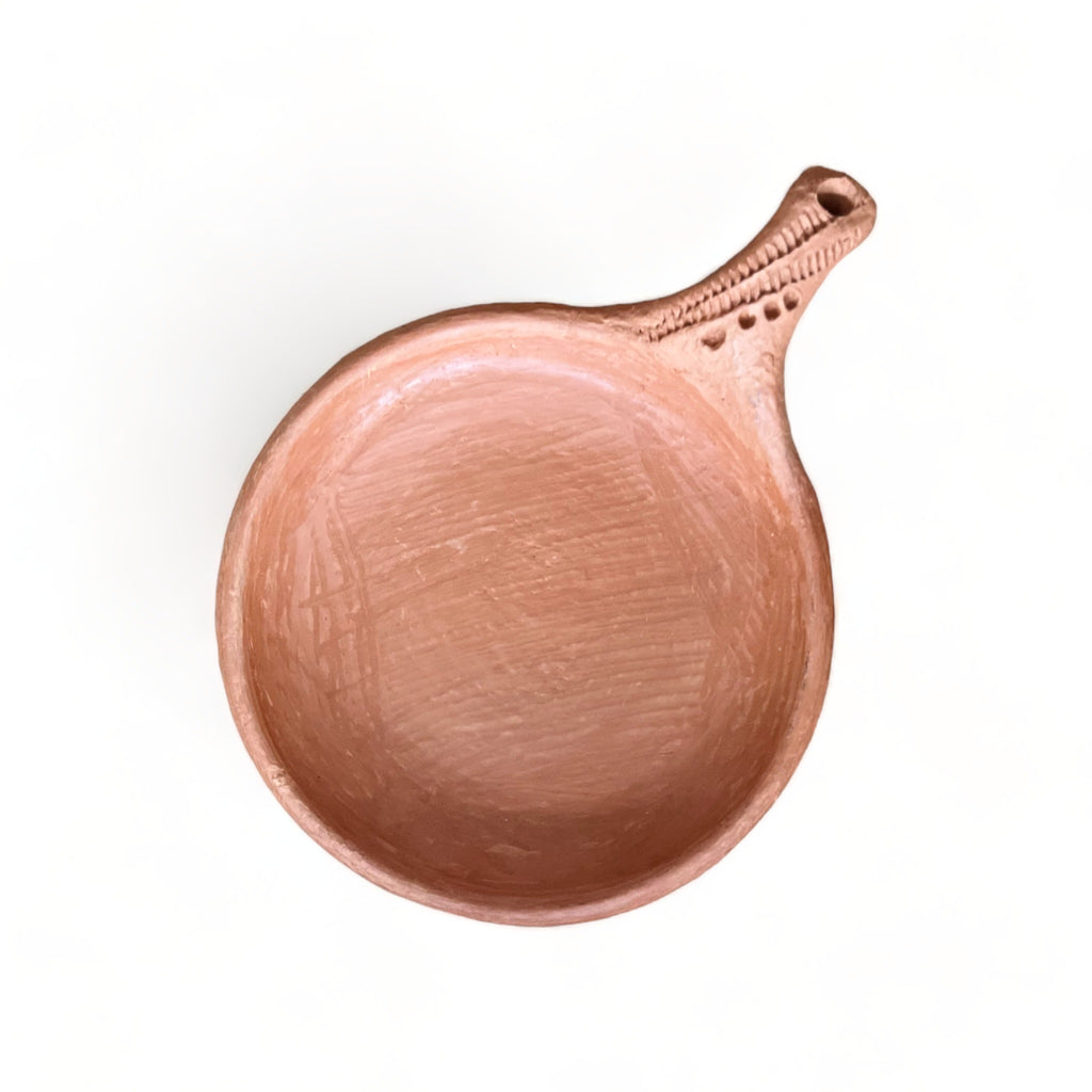 Traditional Moroccan Handcrafted Oued Laou Unglazed Clay Cooking Pan
