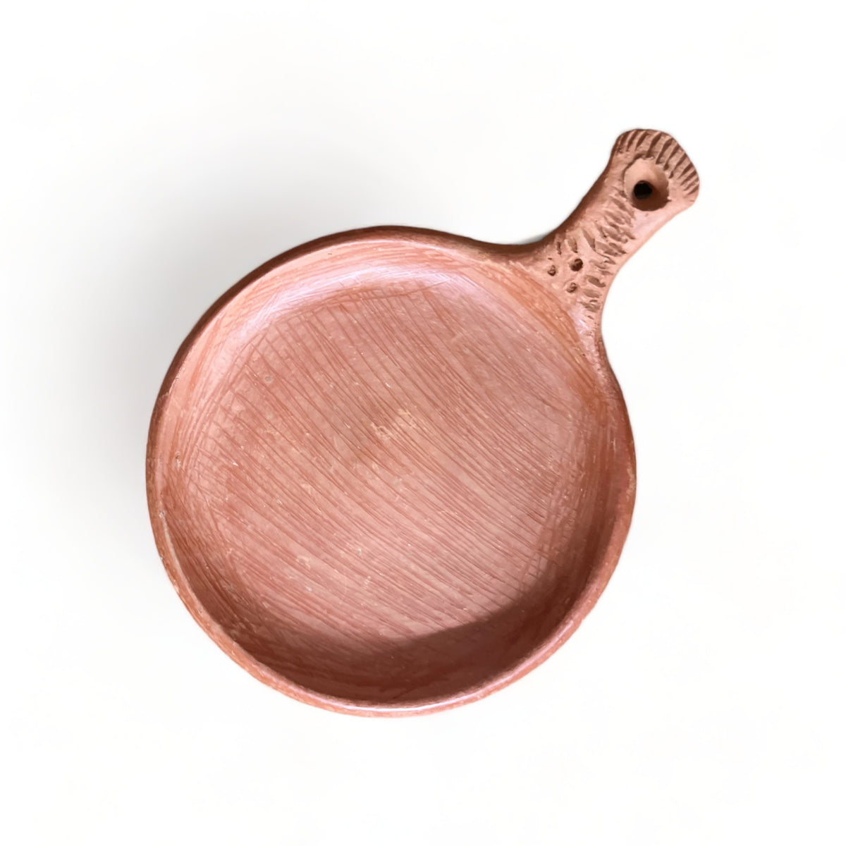 Traditional Moroccan Handcrafted Oued Laou Unglazed Clay Cooking Pan