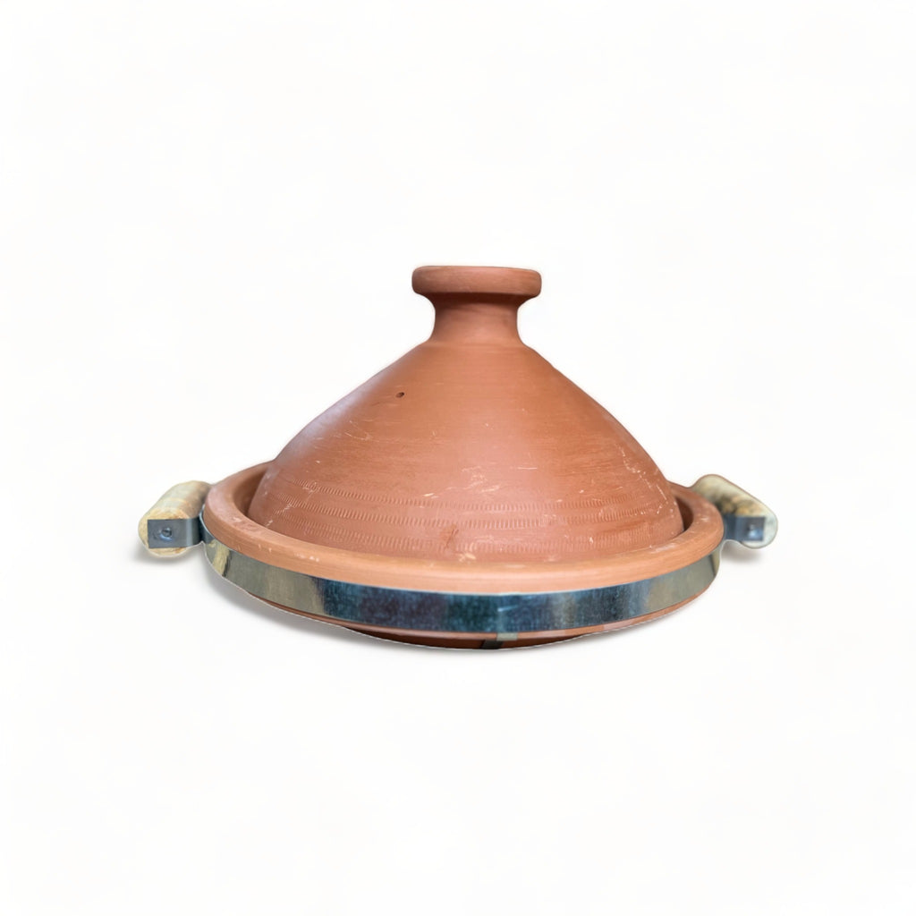 unglazed-natural-moroccan-tagine-wood-handle-removable-metal-plate - 1