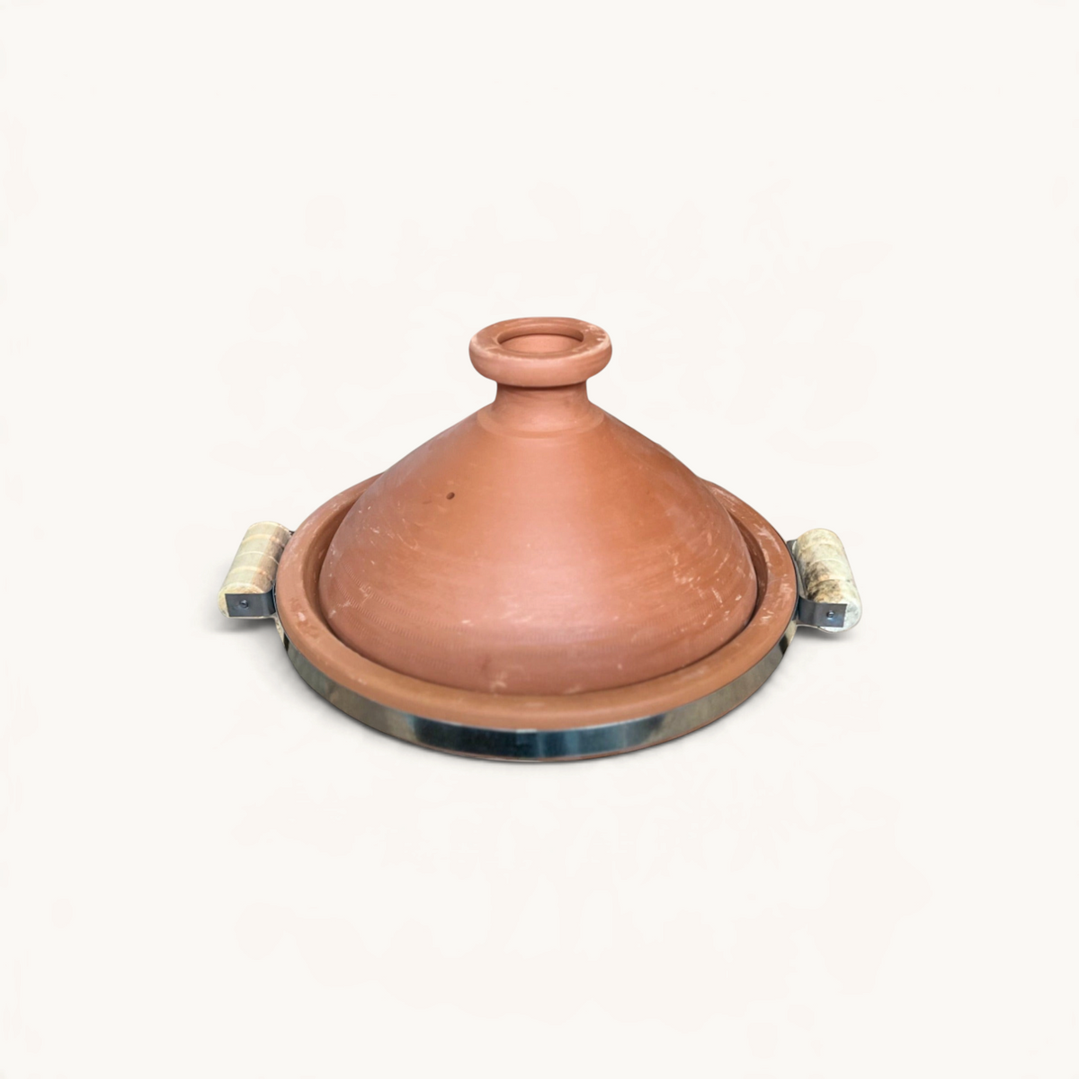 unglazed-natural-moroccan-tagine-wood-handle-removable-metal-plate - 2