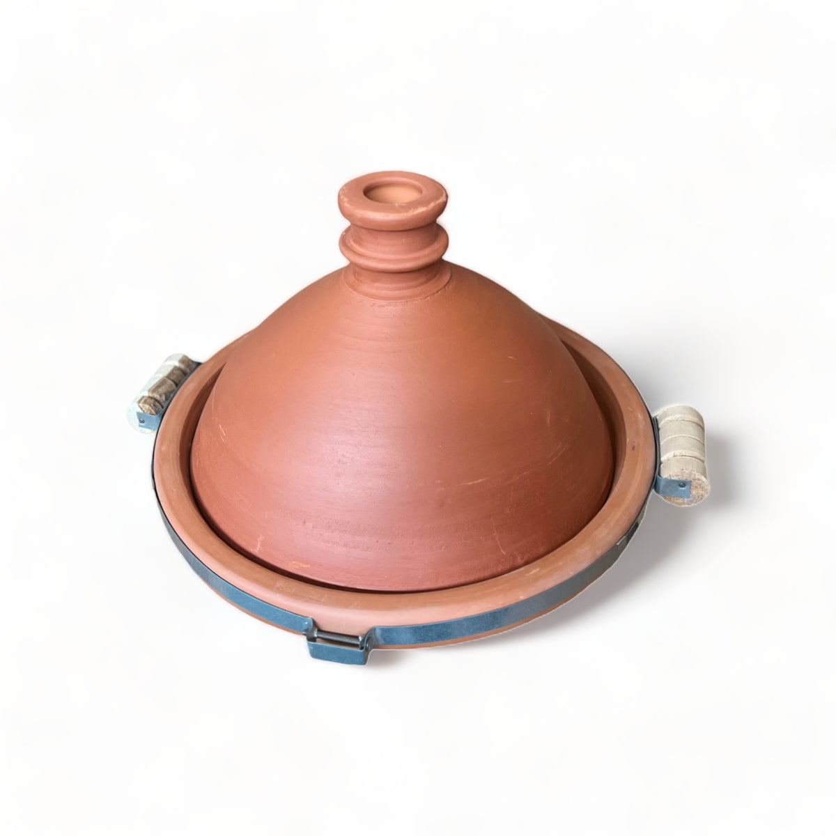 unglazed-natural-moroccan-tagine-wood-handle-removable-metal-plate - 4