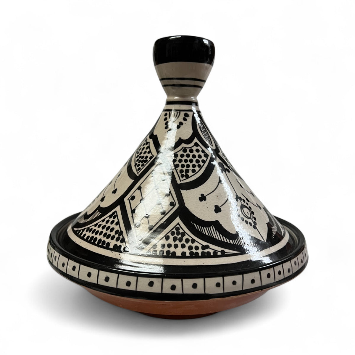 Serving Black&White Ceramic Tajine