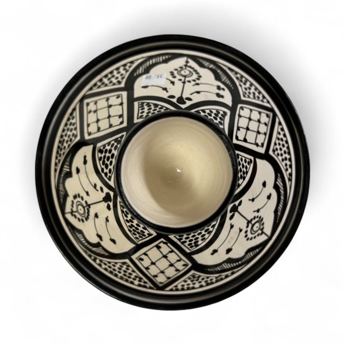 Serving Black&White Ceramic Tajine