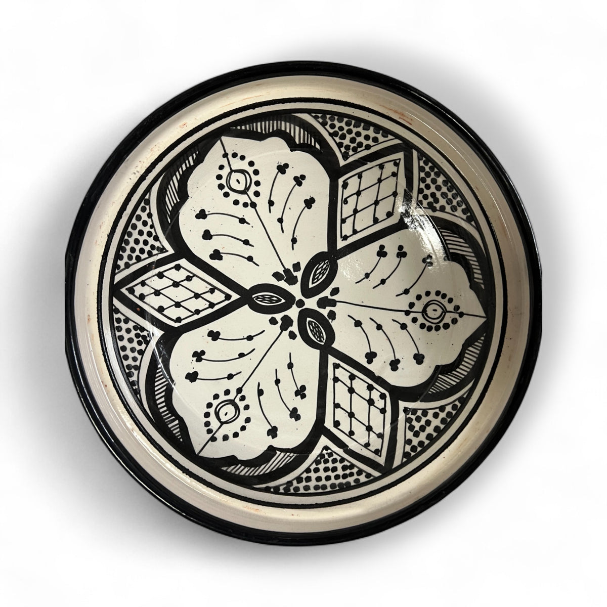 Serving Black&White Ceramic Tajine